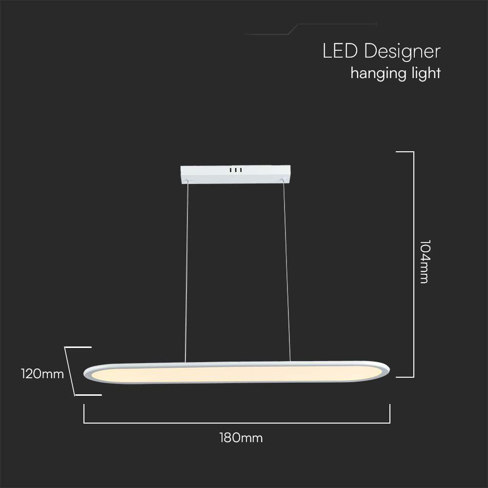Lampa wisząca LED (80*100CM) / Barwa: 4000K / Obudowa: Biała