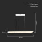 Lampa wisząca LED (80*100CM) / Barwa: 4000K / Obudowa: Biała