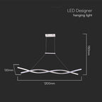 Lampa wisząca LED (120*100CM) / Barwa: 3000K / Obudowa: Biała
