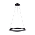 Lampa wisząca LED (40CM) / Barwa: 4000K / Kryształowe akrylowe wnętrze / Obudowa: Czarna