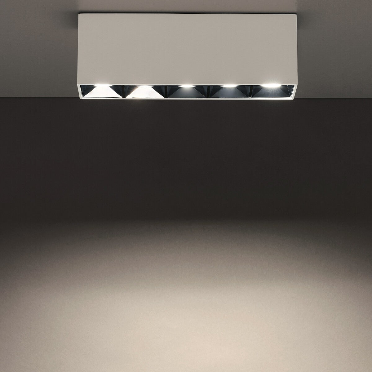 Nowodvorski Lampa downlights natynkowa MIDI LED 20W 50/60Hz - Aluminium lakierowane - Biały II 10052 - lampa włączona