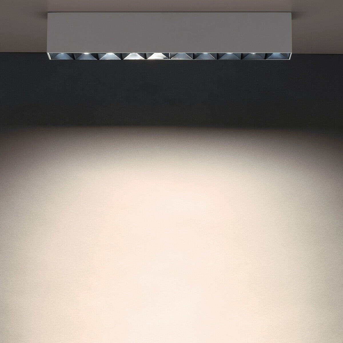Nowodvorski Lampa downlights natynkowa MIDI LED 40W 50/60Hz - Aluminium lakierowane - Biały II 10053 - lampa włączona
