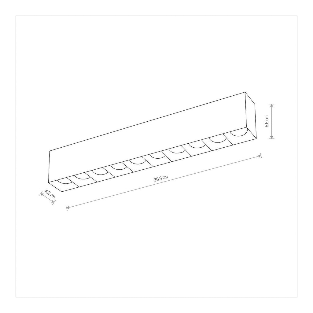 Nowodvorski Lampa downlights natynkowa MIDI LED 40W 50/60Hz - Aluminium lakierowane - Czarny I 10056