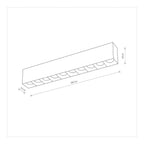 Nowodvorski Lampa downlights natynkowa MIDI LED 40W 50/60Hz - Aluminium lakierowane - Czarny I 10056
