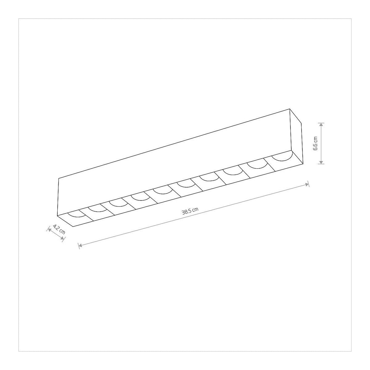 Nowodvorski Lampa downlights natynkowa MIDI LED 40W 50/60Hz - Aluminium lakierowane - Czarny I 10056