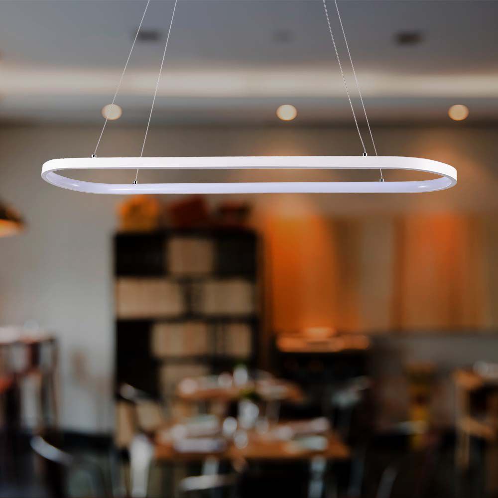 Lampa wisząca LED (80*20*100CM) / Barwa: 3000K / Obudowa: Biała