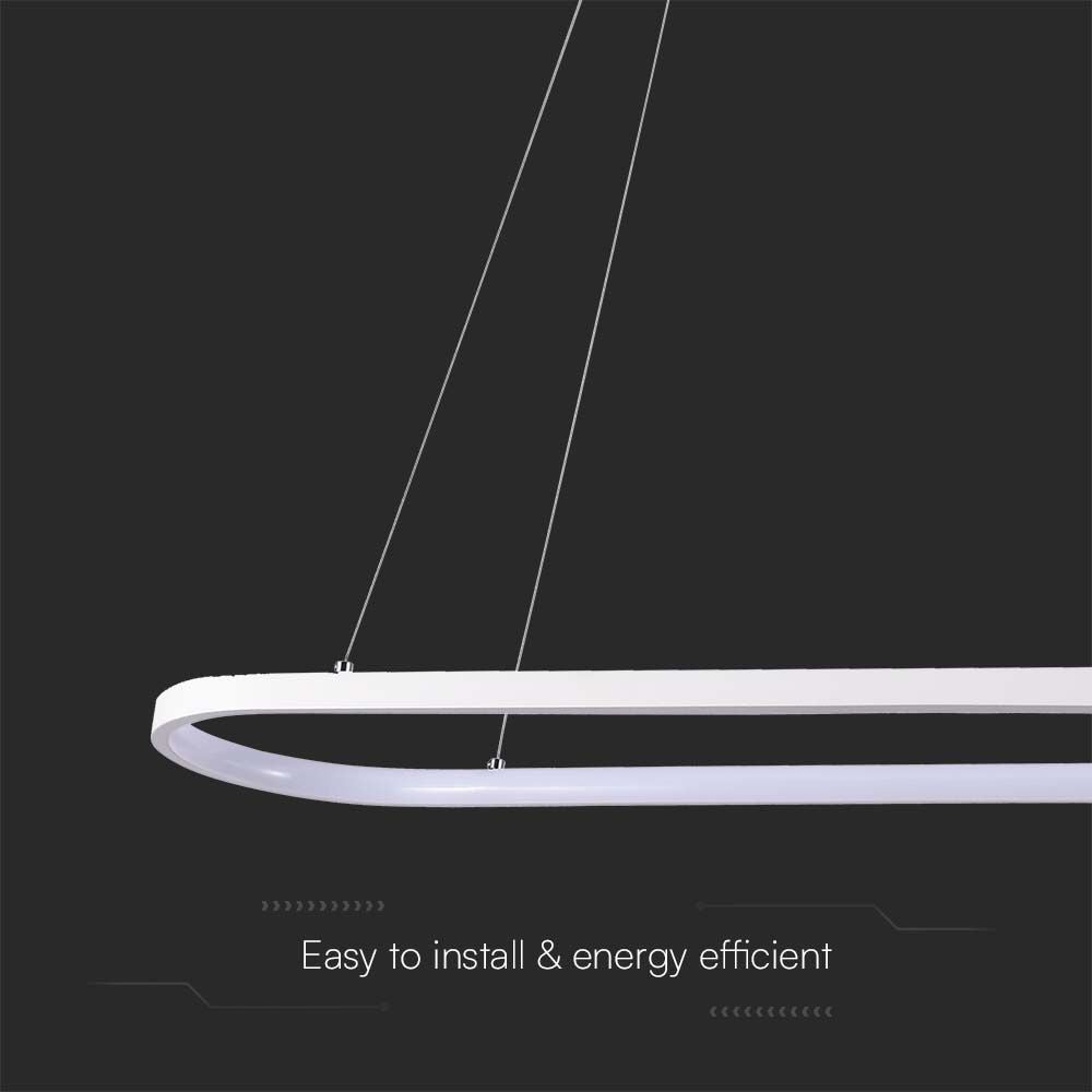 Lampa wisząca LED (80*20*100CM) / Barwa: 3000K / Obudowa: Biała