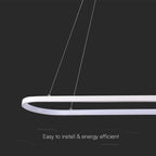Lampa wisząca LED (80*20*100CM) / Barwa: 3000K / Obudowa: Biała