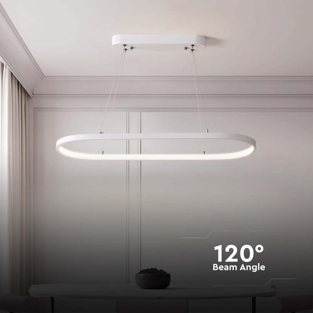 Lampa wisząca LED (80*20*100CM) / Barwa: 3000K / Obudowa: Biała
