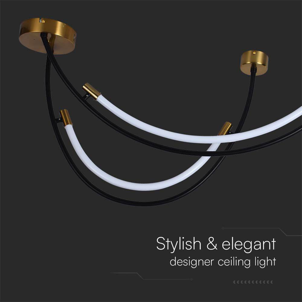 Lampa wisząca LED (L100*60CM) / Barwa: 3000K / Obudowa: Czarno-złota
