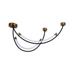Lampa wisząca LED (L100*60CM) / Barwa: 4000K / Obudowa: Czarno-złota