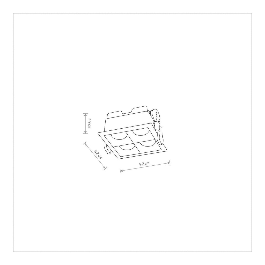 Nowodvorski Lampa downlights podtynkowa MIDI LED RECESSED 16W 50/60Hz - Aluminium lakierowane - Czarny II 10064