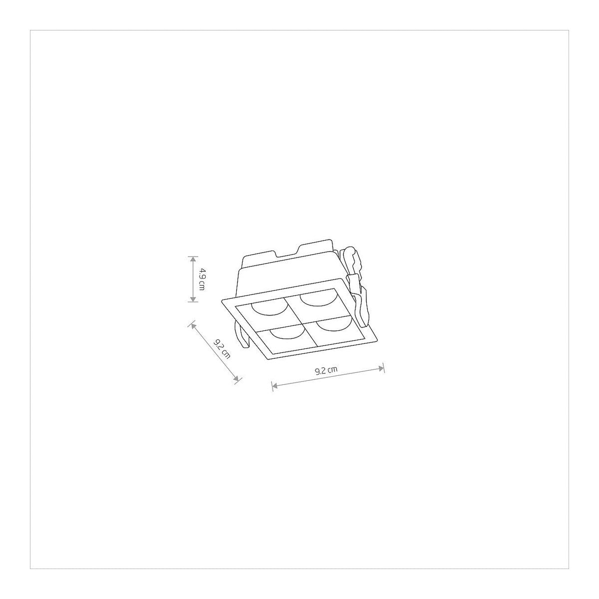 Nowodvorski Lampa downlights podtynkowa MIDI LED RECESSED 16W 50/60Hz - Aluminium lakierowane - Czarny II 10064