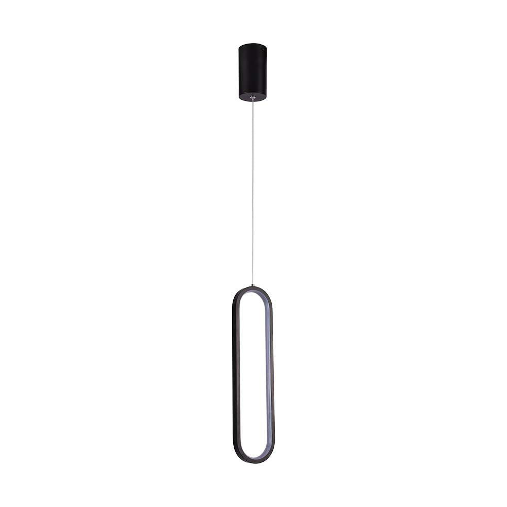 Lampa wisząca LED (40CM) / Barwa: 4000K / Obudowa: Czarna