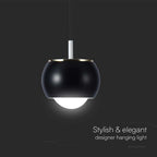 Lampa wisząca LED (10*10*100CM) / Barwa: 4000K / Obudowa: Czarna