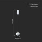 Lampa wisząca LED (10*10*100CM) / Barwa: 4000K / Obudowa: Biała