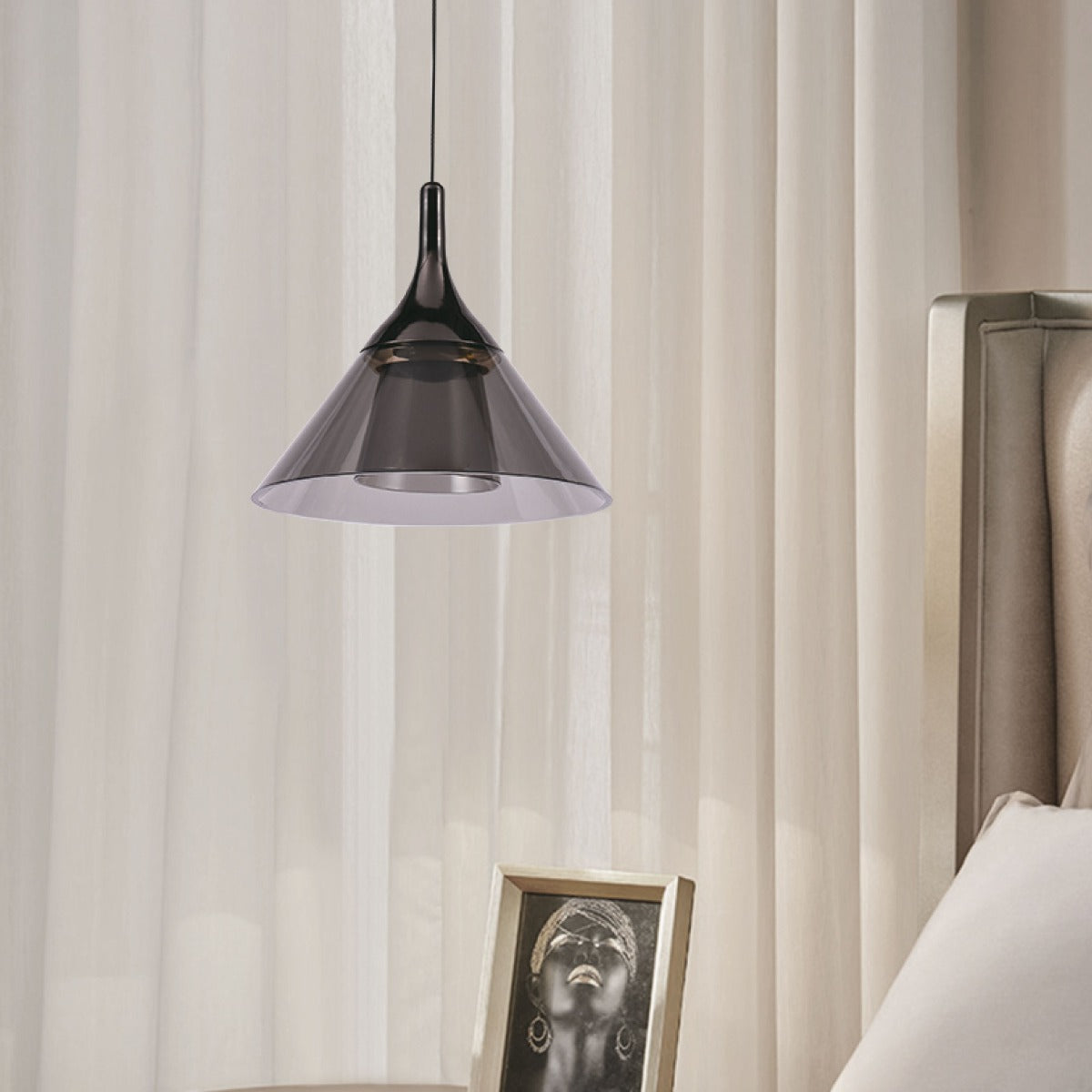 Lampa wisząca LED (19.5*17.5*100CM) / Barwa: 3000K / Obudowa: Czarna