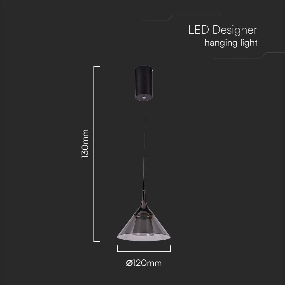 Lampa wisząca LED (19.5*17.5*100CM) / Barwa: 4000K / Obudowa: Czarna