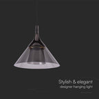 Lampa wisząca LED (19.5*17.5*100CM) / Barwa: 4000K / Obudowa: Czarna