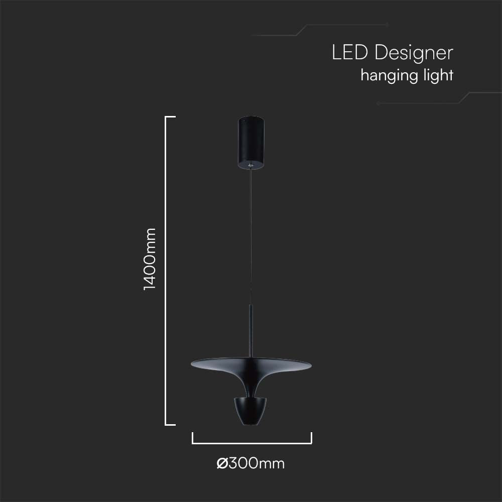 Lampa wisząca LED (30*320*100CM) / Barwa: 4000K / Obudowa: Czarna