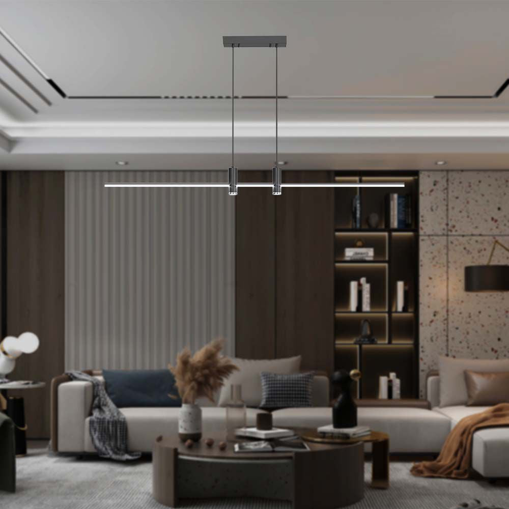Lampa wisząca LED (80*100CM) / Barwa: 3000K / Obudowa: Czarna