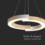 Lampa wisząca LED (43*100) / Barwa: 4000K / Obudowa: Biała drewniana