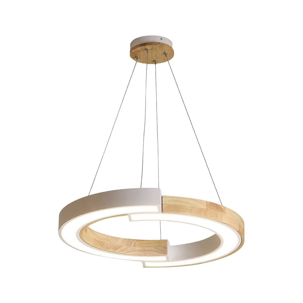 Lampa wisząca LED (43*100) / Barwa: 4000K / Obudowa: Biała drewniana