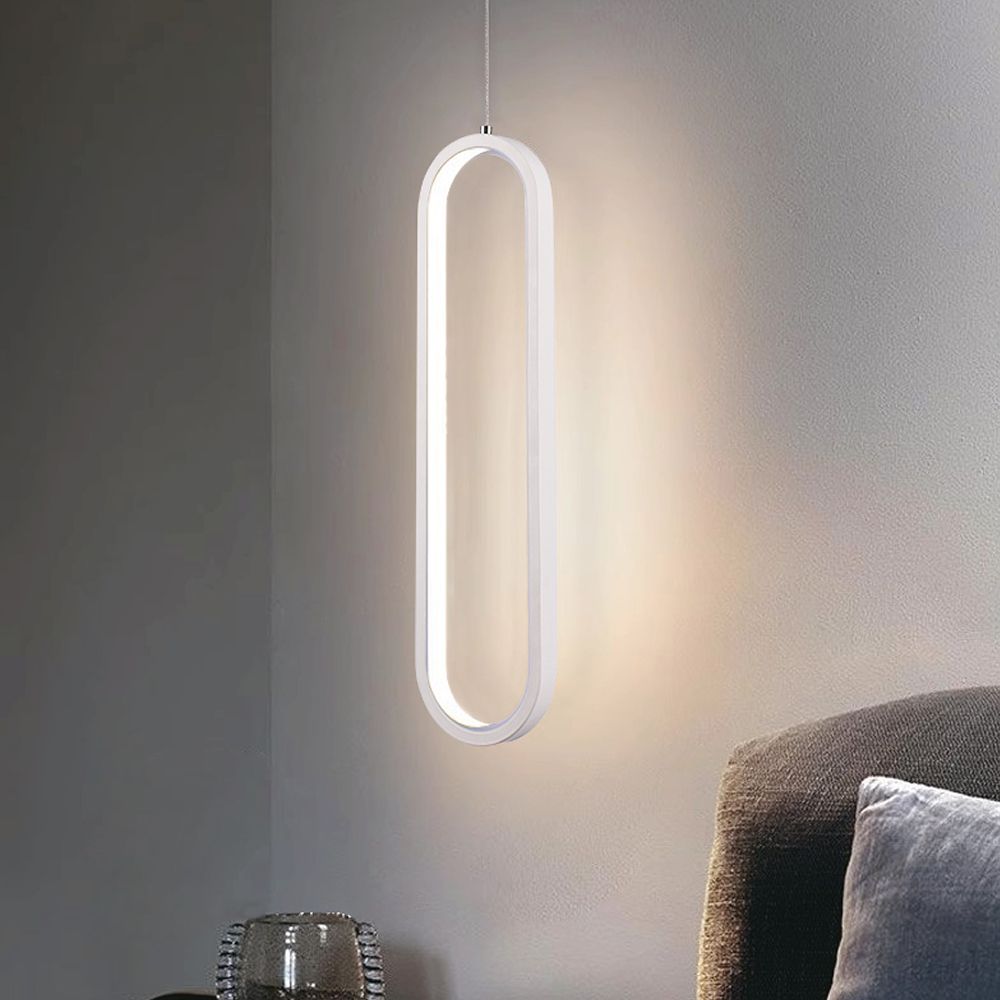 Lampa wisząca LED (40CM) / Barwa: 3000K / Obudowa: Biała