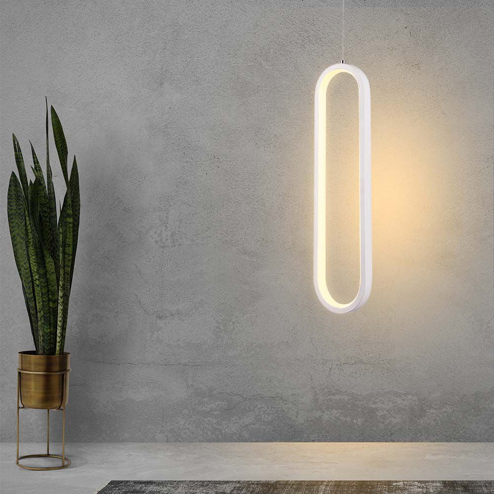 Lampa wisząca LED (40CM) / Barwa: 4000K / Obudowa: Biała