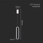 Lampa wisząca LED (40CM) / Barwa: 4000K / Obudowa: Biała