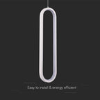 Lampa wisząca LED (40CM) / Barwa: 3000K / Obudowa: Biała