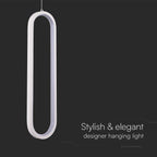 Lampa wisząca LED (40CM) / Barwa: 3000K / Obudowa: Biała