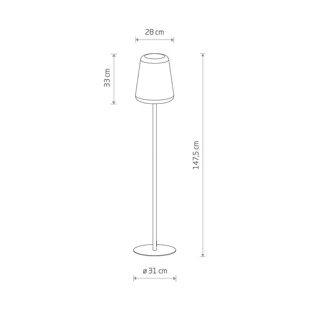 Nowodvorski Lampa stojąca PATIO 25W only LED 50/60Hz IP44 - Stal lakierowana - Grafitowy 10105