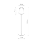 Nowodvorski Lampa stojąca PATIO 25W only LED 50/60Hz IP44 - Stal lakierowana - Grafitowy 10105
