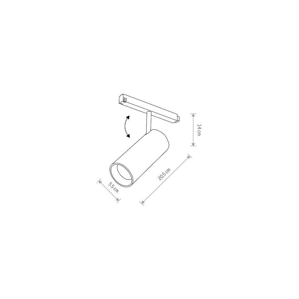 Nowodvorski System szynowy LVM SPOT LED 15W 1-obwodowy niskonapięciowy 48V LVM Lampa LED 15W - Aluminium lakierowane - Czarny 10147