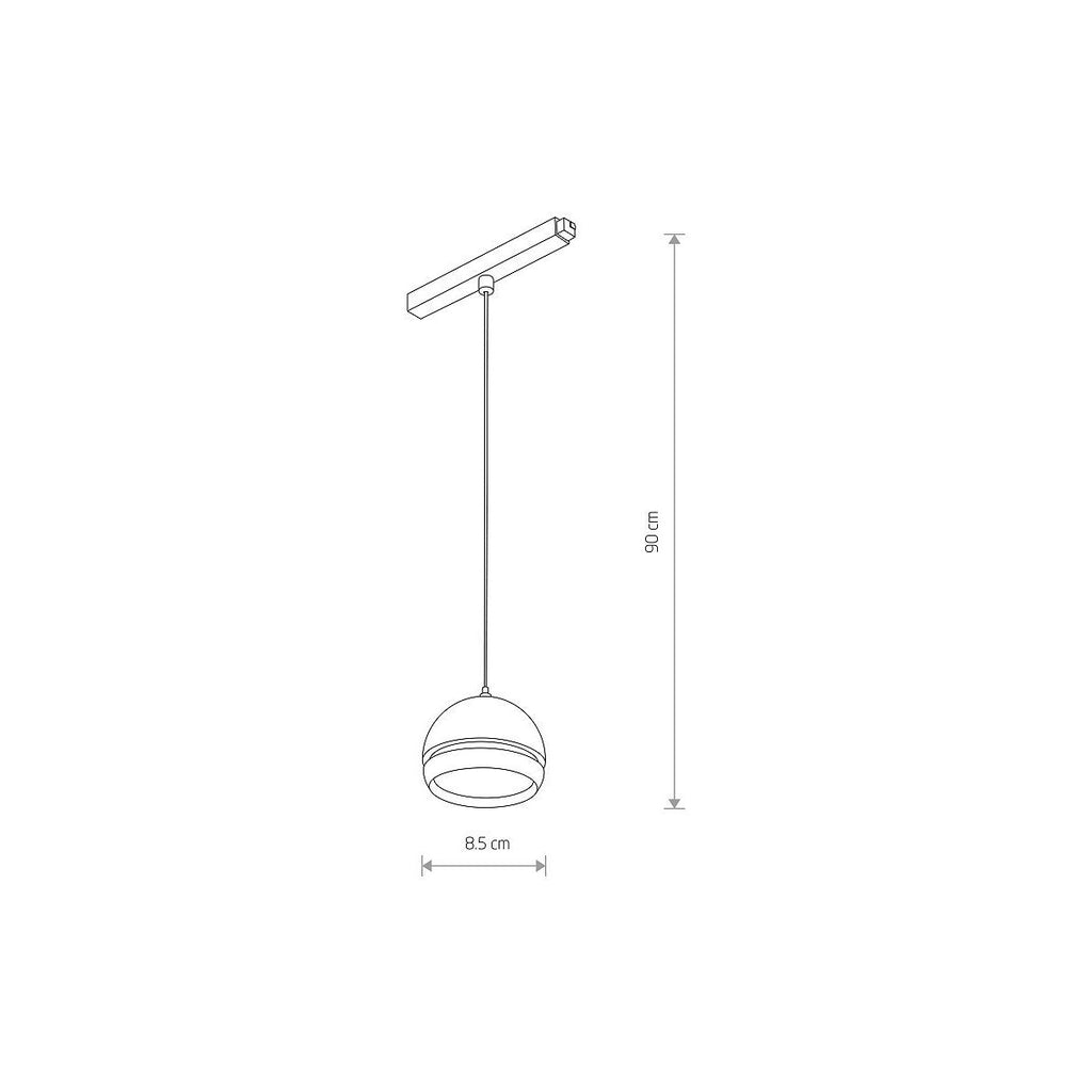 Nowodvorski System szynowy LVM SLOT LED 8W 1-obwodowy niskonapięciowy 48V LVM Lampa LED 8W - Aluminium lakierowane - Czarny 10155