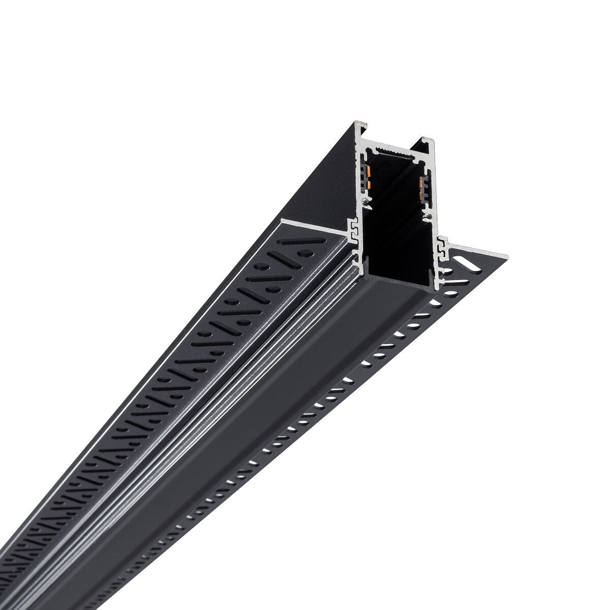 Nowodvorski System szynowy LVM RECESSED TRACK 2M 1-obwodowy niskonapięciowy 48V LVM Szyna - Aluminium - Czarny 10157