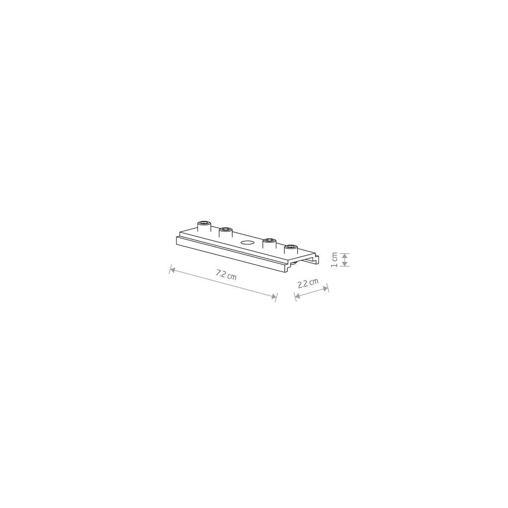 Nowodvorski System szynowy LVM TRACK BUCKLE CONNECTOR 1-obwodowy niskonapięciowy 48V LVM - Stal 10171
