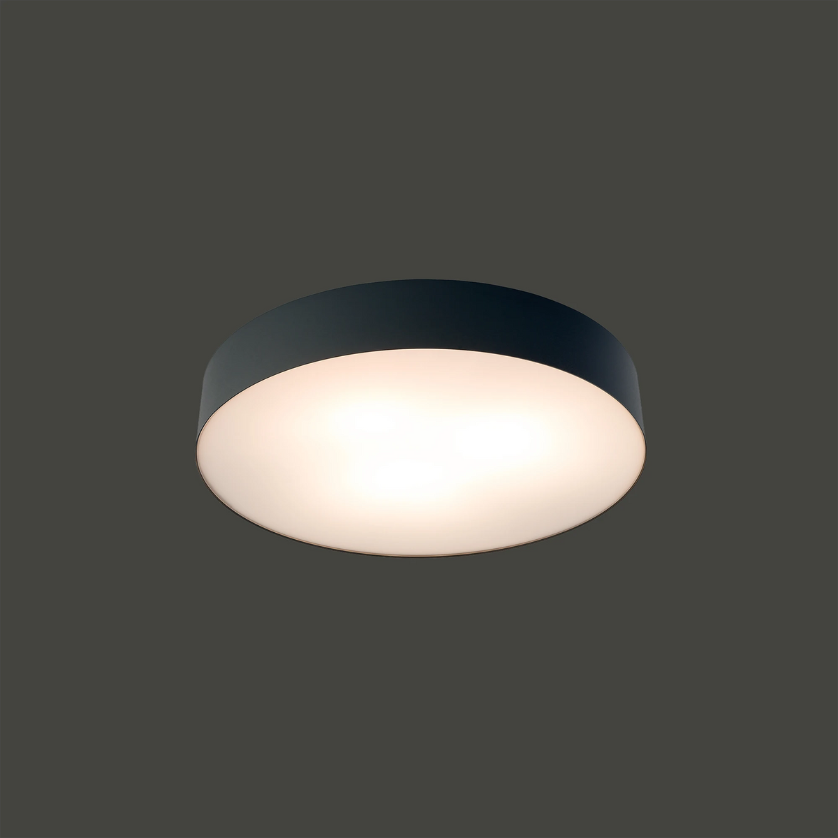 Nowodvorski Plafon ARENA 10W only LED 50/60Hz - Stal lakierowana - Czarny 10175 - lampa włączona