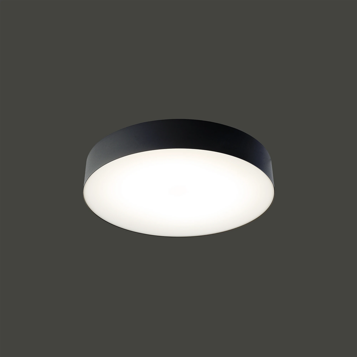 Nowodvorski Plafon ARENA LED 20W 50/60Hz - Stal lakierowana - Czarny 10176 - lampa włączona