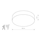 Nowodvorski Plafon ARENA SENSOR 10W only LED 50/60Hz - Stal lakierowana - Grafitowy 10181