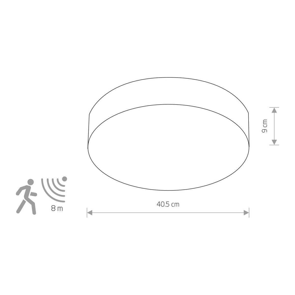 Nowodvorski Plafon ARENA SENSOR 10W only LED 50/60Hz - Stal lakierowana - Biały 10186