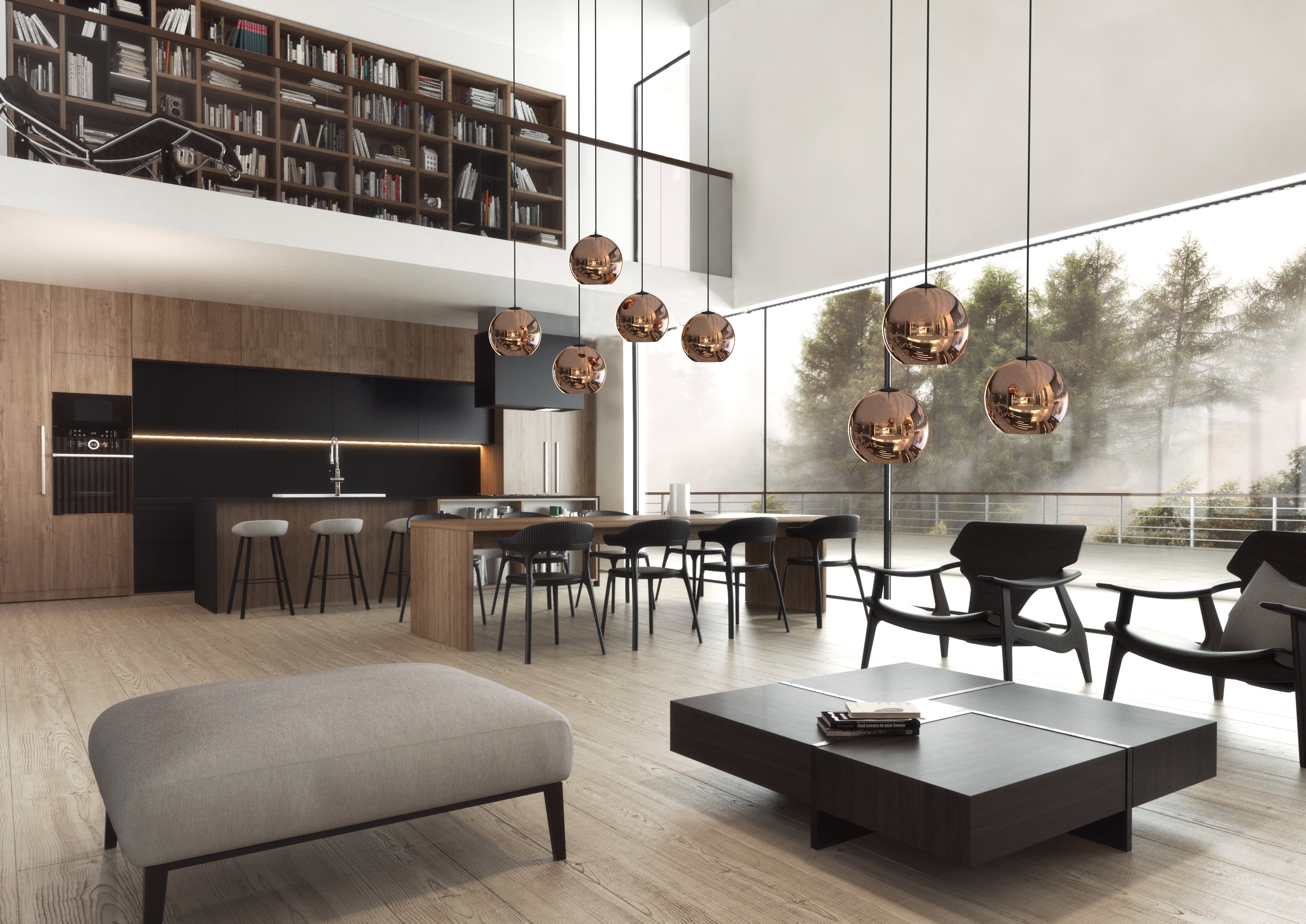 Nowodvorski Klosz / Oprawa CAMELEON POLARIS - Szkło metalizowane - Miedziany