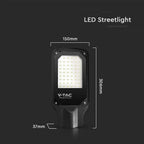 50W Lampa Uliczna LED / Barwa: 6500K / Obudowa: Czarna