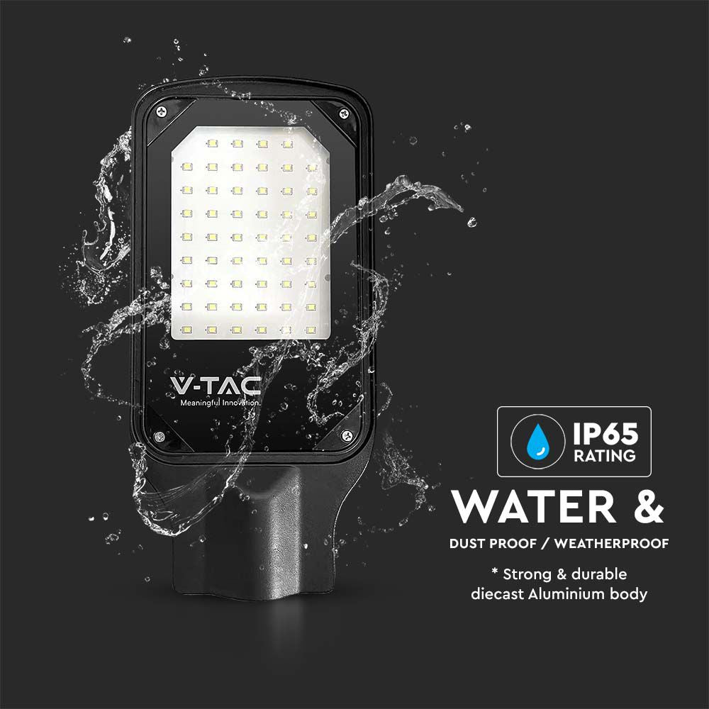 50W Lampa Uliczna LED / Barwa: 6500K / Obudowa: Czarna