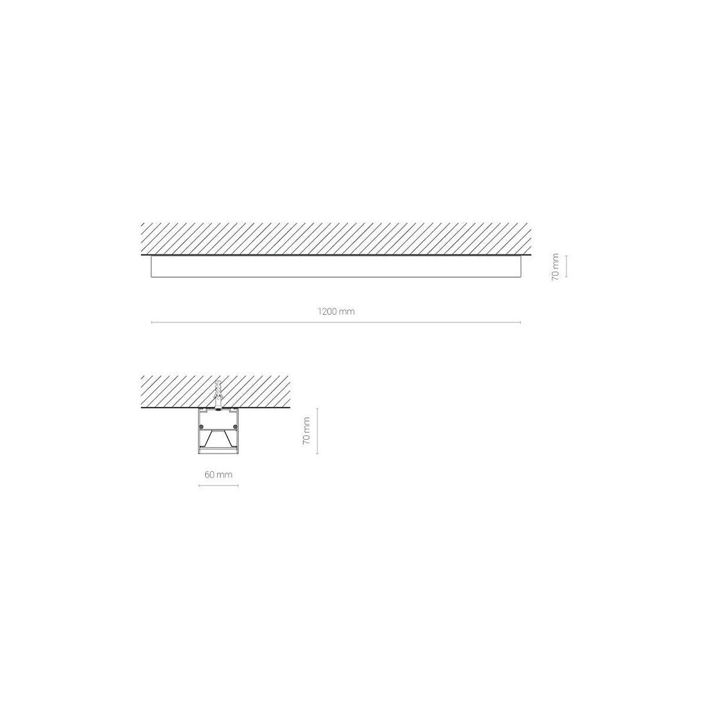 Nowodvorski Lampa liniowa sufitowa CL OFFICE LED PRO 120 31W 50/60Hz - Aluminium lakierowane - Czarny II 10210