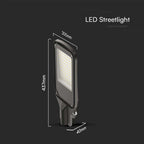 100W Lampa Uliczna LED / Barwa: 4000K / Obudowa: Czarna
