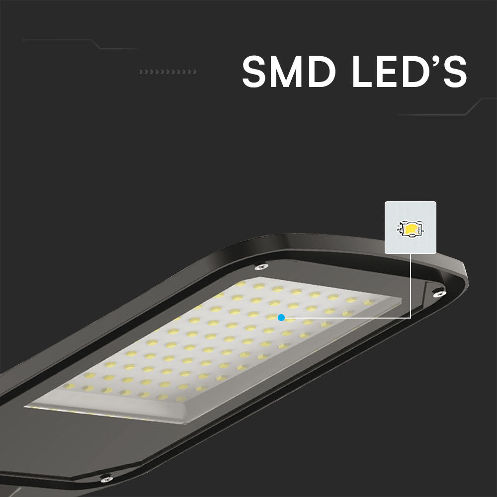 100W Lampa Uliczna LED / Barwa: 4000K / Obudowa: Czarna