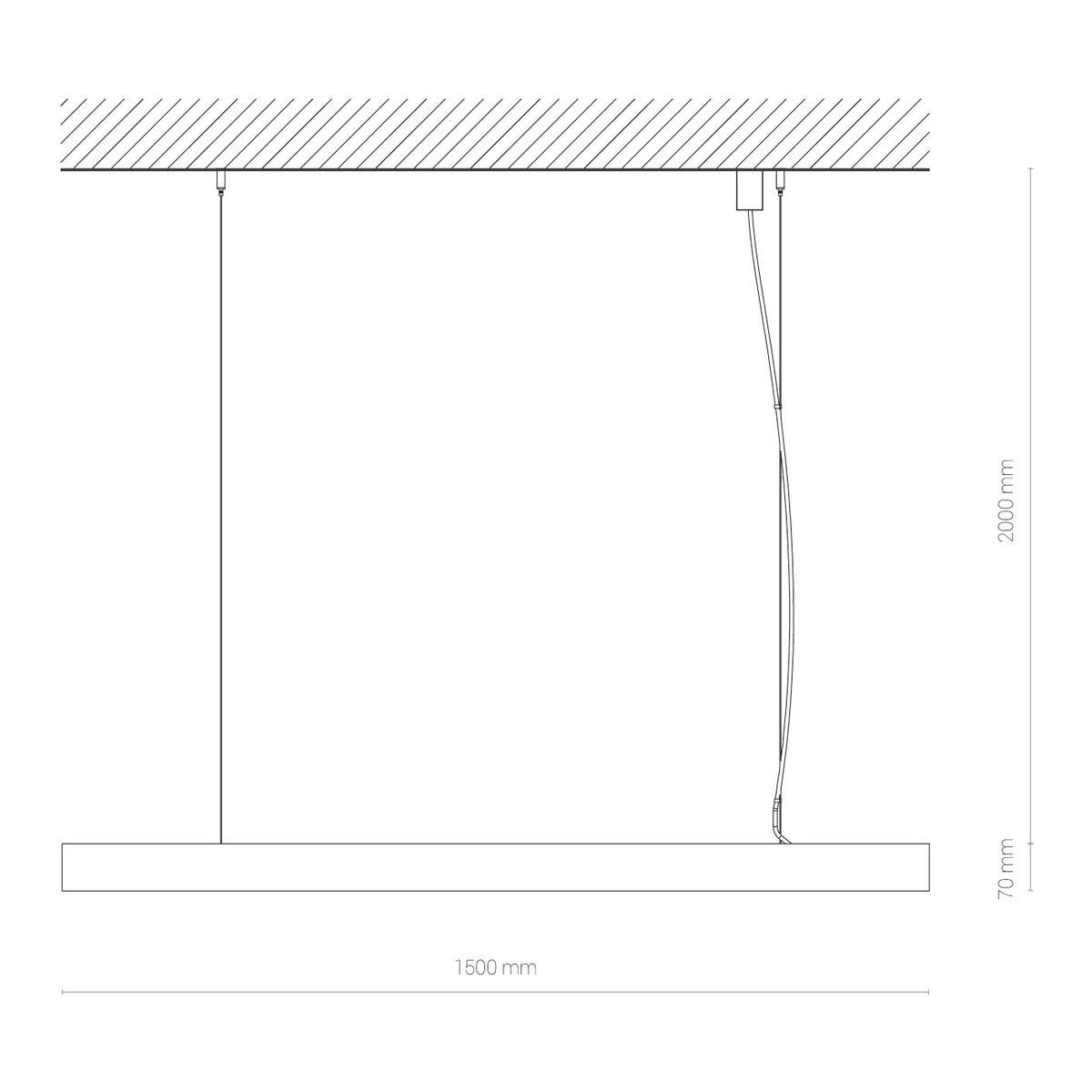 Nowodvorski Lampa liniowa sufitowa CL OFFICE LED PRO 150 40W 50/60Hz - Aluminium lakierowane - Czarny I 10213