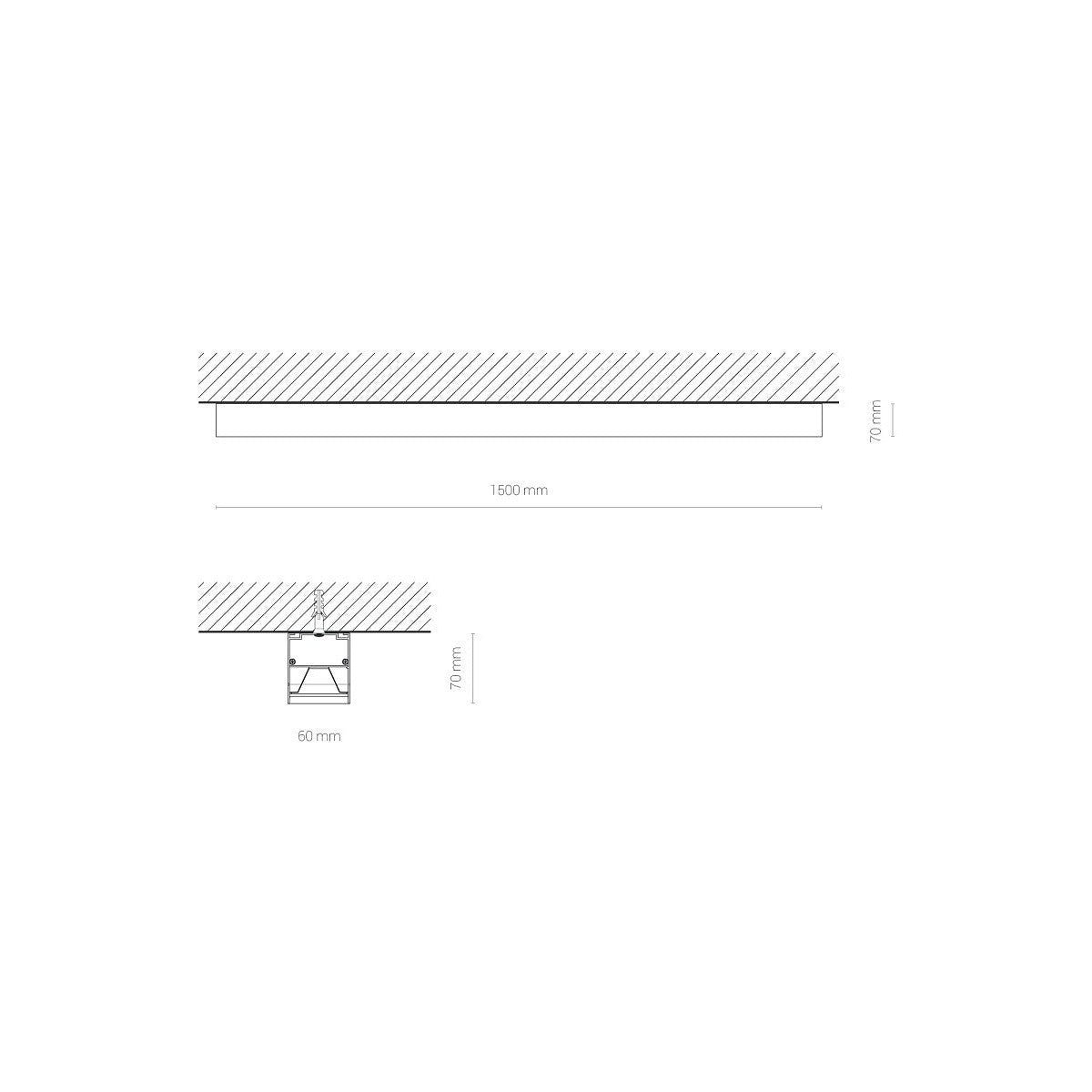 Nowodvorski Lampa liniowa sufitowa CL OFFICE LED PRO 150 40W 50/60Hz - Aluminium lakierowane - Czarny II 10214